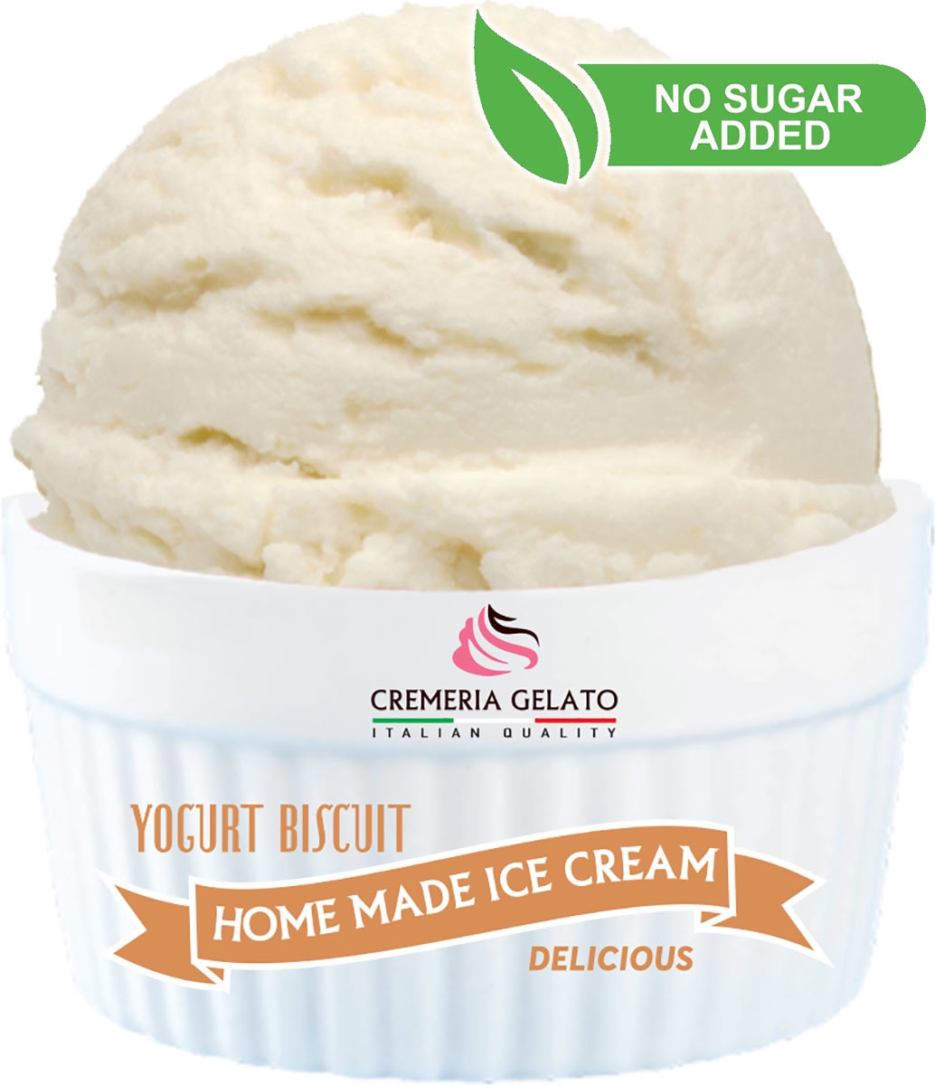 Μείγμα Παγωτού Home Made Ice Cream Yogurt Bisquit Χωρίς Ζάχαρη