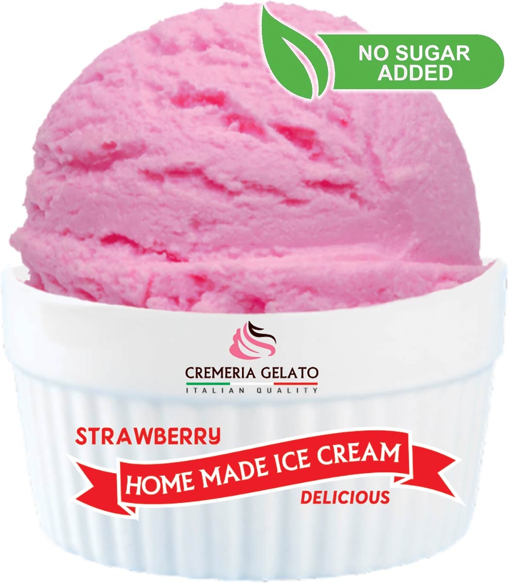 Μείγμα Παγωτού Home Made Ice Cream Φράουλα Χωρίς Ζάχαρη